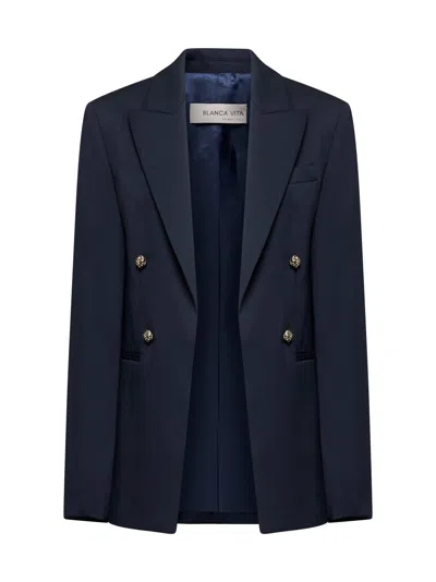 Blanca Vita Blue Gabardine Gorizia Blazer