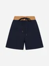 Blanca Vita Blue Silk Brassavola Shorts In Topaz