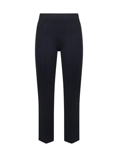 Blanca Vita Blue Stretch Jersey Pioppo Trumpet Trousers