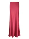 Blanca Vita Ginestra Satin Long Skirt In Bordeaux