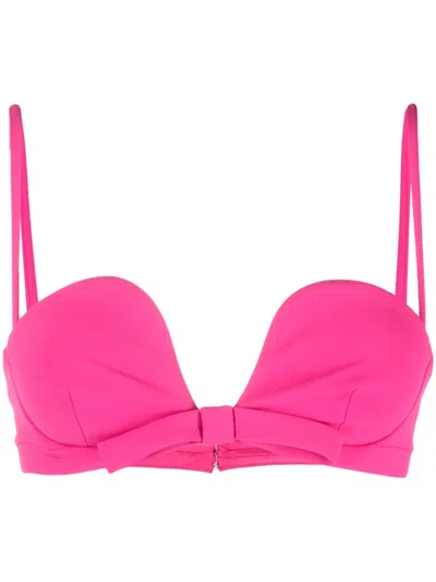 Blanca Vita Bow-detail Cropped Top In Pink