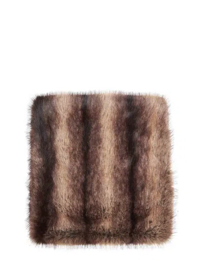Blanca Vita Brown Faux Fur Stole