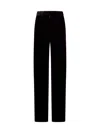 Blanca Vita Burgundy Gabardine Pleio Palazzo Trousers In Black