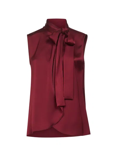 Blanca Vita Burgundy Satin Topina Top