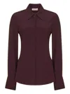 Blanca Vita Buttoned-cuffs Pointed-collar Shirt In Brown