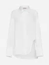 Blanca Vita White Silk Satin Calanthe Shirt In White