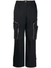 Blanca Vita Cargo Straight Trousers In Black