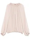 Blanca Vita Cherry Blouse In Neutrals