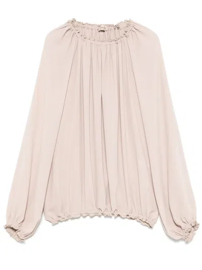 Blanca Vita Cherry Blouse In Neutrals