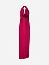 Blanca Vita Cherry Satin Antea Long Dress