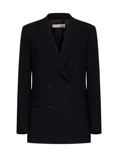 Blanca Vita Black Cady Glotti Double-breasted Blazer