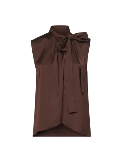 BLANCA VITA COFFEE SATIN TOPINA TOP