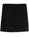 Blanca Vita Concealed Front-fastening Mini Skirt In Schwarz
