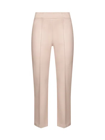 Blanca Vita Cream Stretch Jersey Pioppo Trumpet Trousers In Neutral