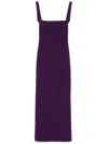 Blanca Vita Crepe-texture Maxi Dress In Purple