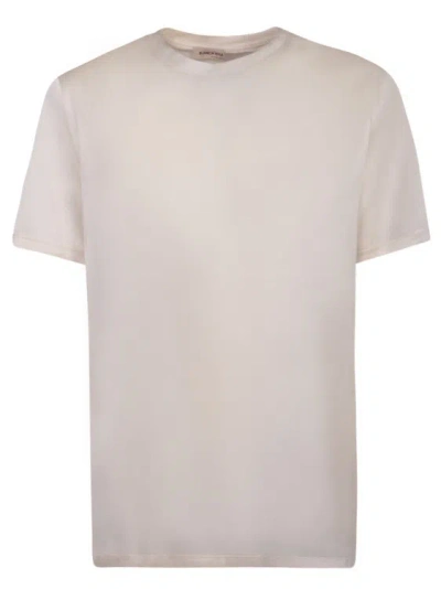 Blanca Vita Crew Neck T-shirt With Short Sleeves In Neutral