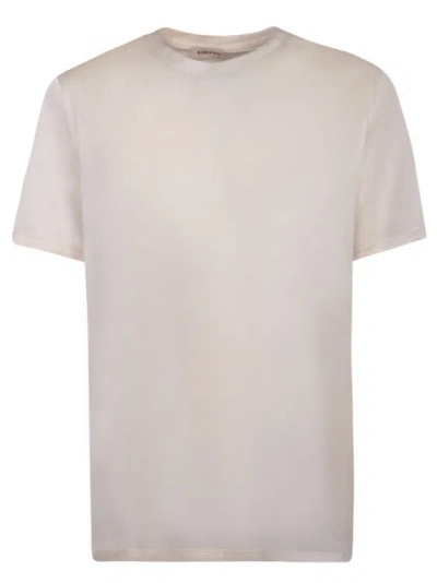Blanca Vita Crew Neck T-shirt With Short Sleeves In Beige