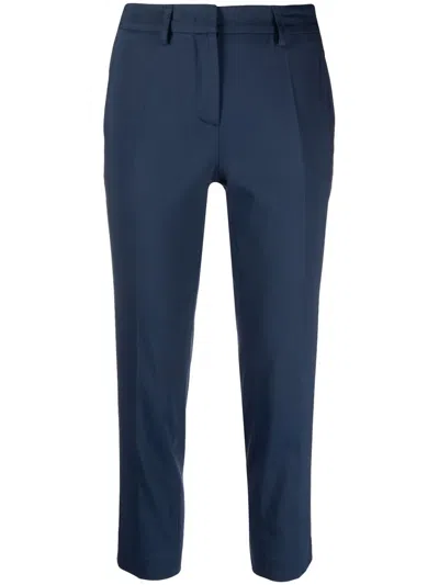Blanca Vita Cropped Slim-cut Trousers In Blue