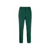 Blanca Vita Cropped Tailored Trousers And Side Pockets In Green