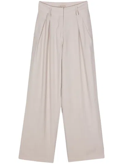 Blanca Vita Darted Wide-leg Trousers In Neutrals