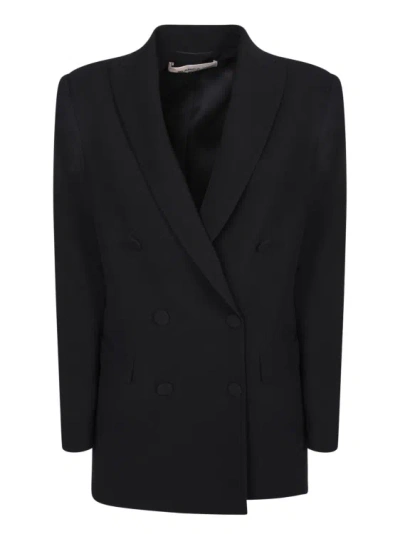 Blanca Vita Double-breasted Jacket In Black