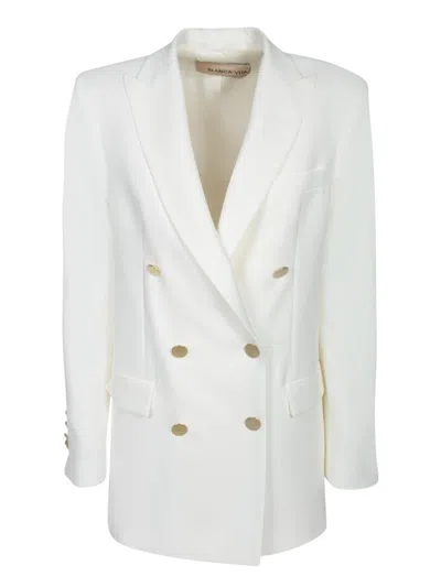 Blanca Vita Double-breasted Jacket With Silky Inner Lining