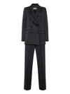 Blanca Vita Double-breasted Peak-lapel Suit In Blue