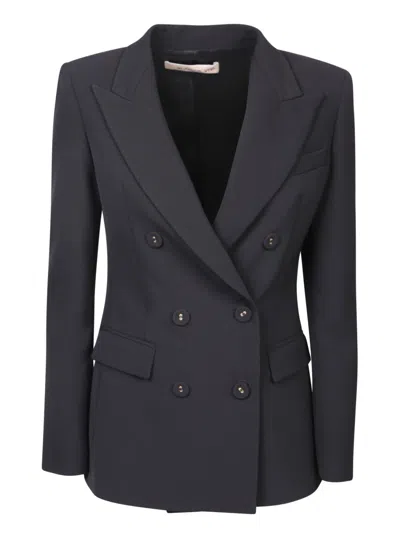 Blanca Vita Double-breasted Tailored Black Jacket