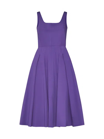 Blanca Vita Aesculus Flared Midi Dress In Purple