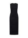 Blanca Vita Black Stretch Jersey Aglaia Midi Dress In Black