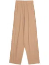 Blanca Vita Elasticated-waist Wide-leg Trousers In Neutrals
