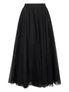 Blanca Vita Elasticated-waistband Skirt In Black