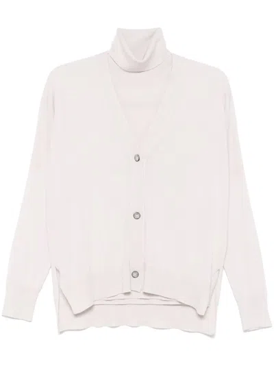 Blanca Vita Fine-knit Vest And Cardigan Set In 049 Rosa