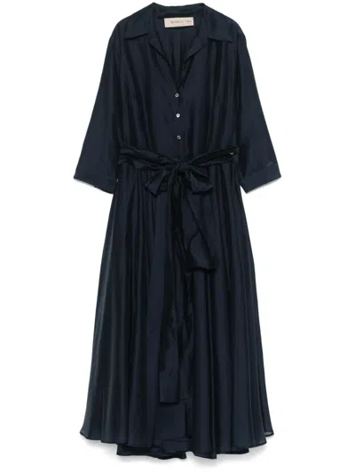 Blanca Vita Flared Midi Dress In Blue