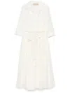 Blanca Vita Flared Midi Dress In Neutrals