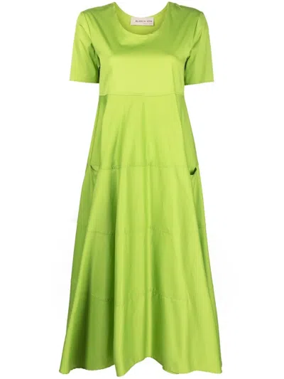 Blanca Vita Flared T-shirt Dress In Green