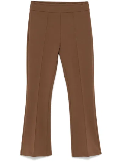 Blanca Vita Flared Trousers In Brown