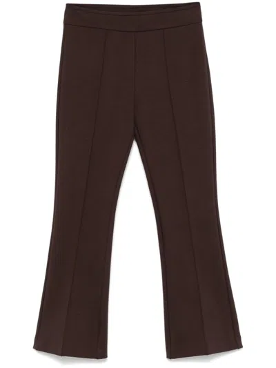 Blanca Vita Flared Trousers In Brown