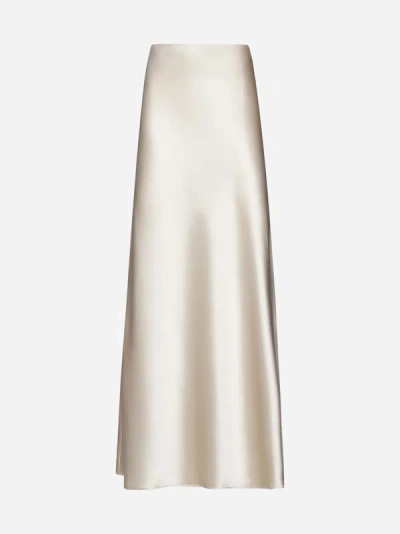 BLANCA VITA GINESTRA SATIN LONG SKIRT