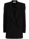 Blanca Vita Glicy Dart-detail Double-breasted Blazer In Schwarz