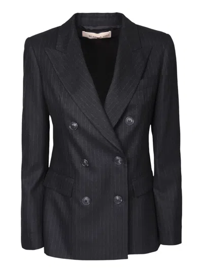 Blanca Vita Godezia Pinstripe Blazer In Black