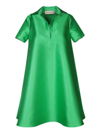 Blanca Vita Green Mikado Mini Dress