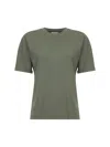 BLANCA VITA GREEN STRETCH JERSEY TESSY CREWNECK T-SHIRT