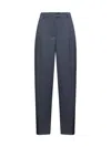 Blanca Vita Grey Gabardine Pulsa Trousers In Gray
