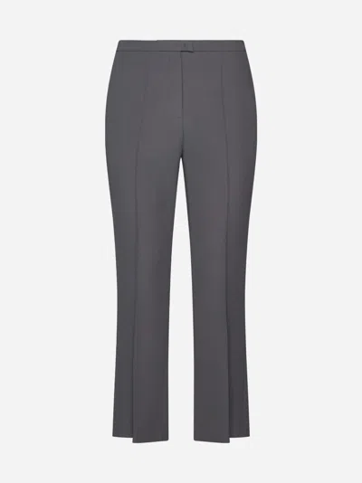 BLANCA VITA PLEOMELE TOPSTITCHING-DETAIL TROUSERS