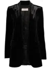 Blanca Vita Guarana Velvet Blazer In Black