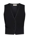 Blanca Vita Gymnoca Viscose-blend Waistcoat In Black