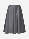 BLANCA VITA GYNURA WOOL-BLEND MIDI SKIRT