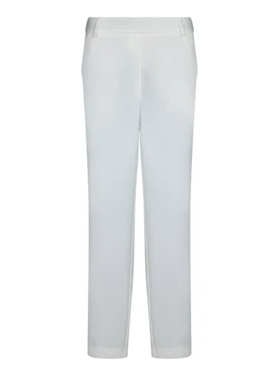 Blanca Vita High-waisted Straight-cut White Trousers