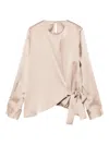 Blanca Vita Knot-detail Blouse In Neutral